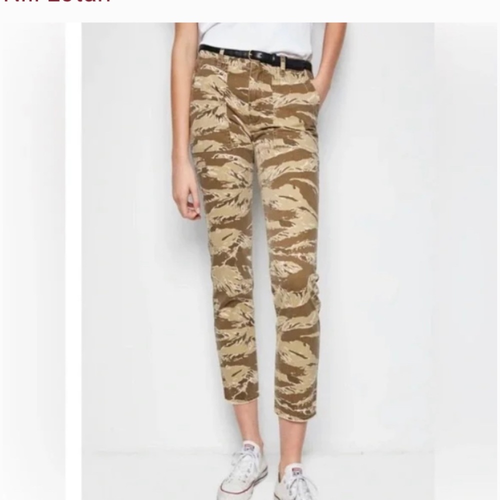 Camo pants/slightly cropped